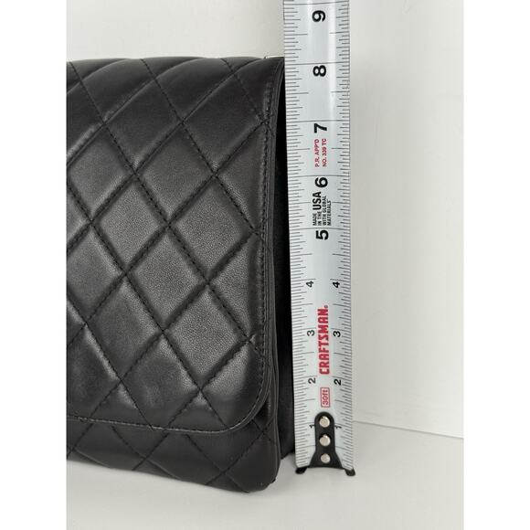 CHANEL Leather Quilted Boy Messenger Bag Black with Silver Hardware B-7 - Picture 15 of 16